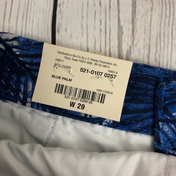 NEW Arizona Blue Palm Print Shorts Mens Sz 29 - Picture 3 of 5